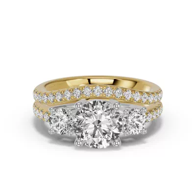 Classic Curved Pavé Lab Band