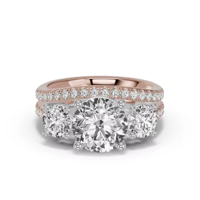 Classic Contoured Pavé Lab Wedding Band