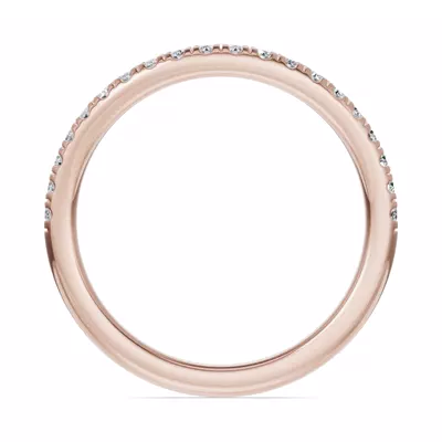 Classic Contoured Pavé Lab Wedding Band