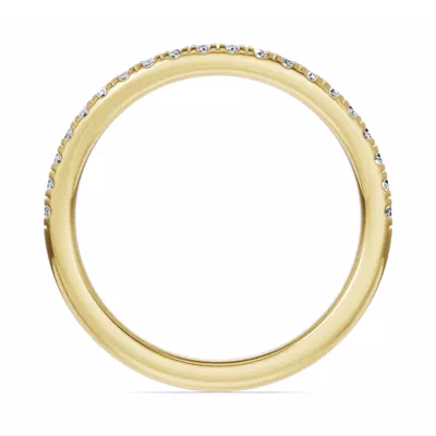 Classic Contoured Pavé Wedding Band