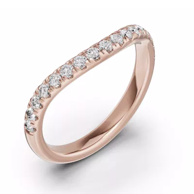 Classic Contoured Pavé Lab Band (0.44 ct. tw.)