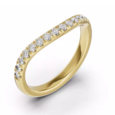 Classic Contoured Pavé Lab Band (0.44 ct. tw.)