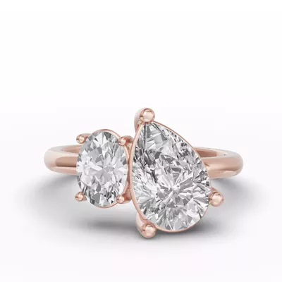 Toi Et Moi Double Oval Lab Diamond Ring (Starting at 3.00 ct. tw.)