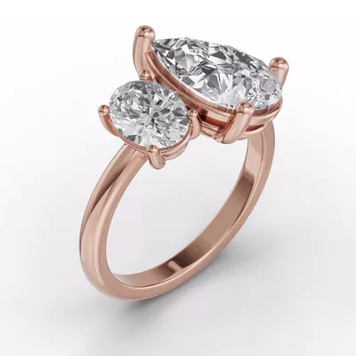 Toi Et Moi Double Oval Lab Diamond Ring (Starting at 3.00 ct. tw.)