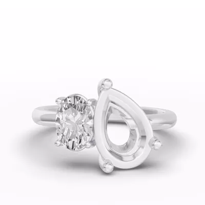 Toi Et Moi Double Oval Lab Diamond Ring (Starting at 3.00 ct. tw.)
