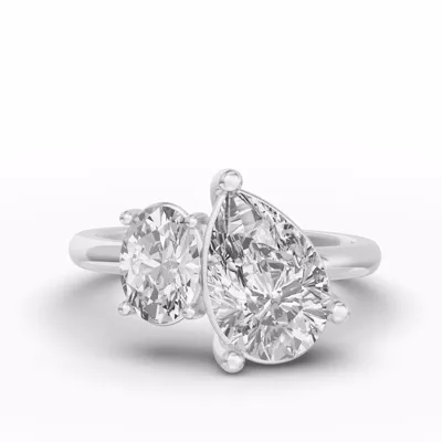 Toi Et Moi Double Oval Lab Diamond Ring (Starting at 3.00 ct. tw.)