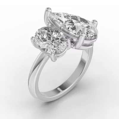 Toi Et Moi Double Oval Lab Diamond Ring (Starting at 5.00 ct. tw.)