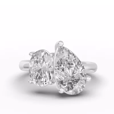 Toi Et Moi Double Oval Lab Diamond Ring (Starting at 5.00 ct. tw.)