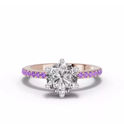 Chroma Amethyst Engagement Ring
