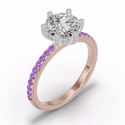 Chroma Amethyst Engagement Ring