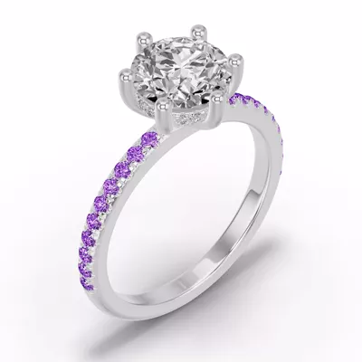 Chroma Amethyst Engagement Ring