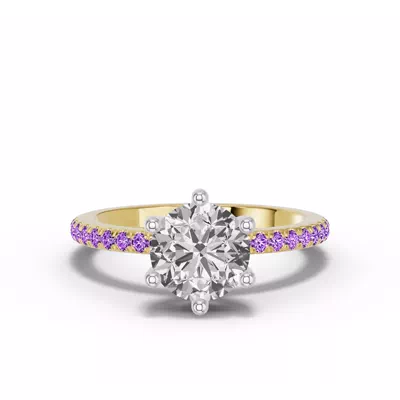 Chroma Amethyst Engagement Ring