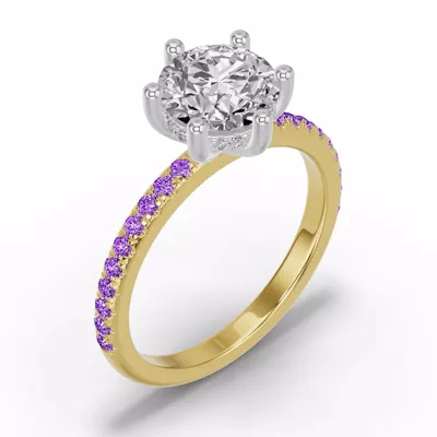 Chroma Amethyst Engagement Ring