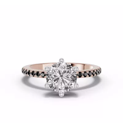 Chroma Black Diamond Engagement Ring