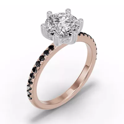 Chroma Black Diamond Engagement Ring