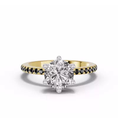 Chroma Black Diamond Engagement Ring