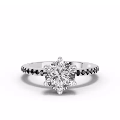 Chroma Black Diamond Engagement Ring