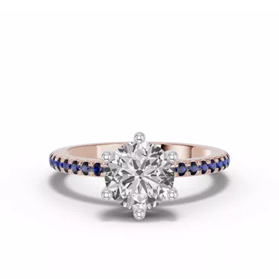 Chroma Blue Sapphire Engagement Ring