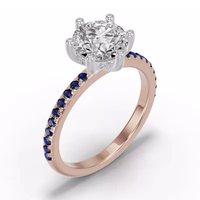 Chroma Blue Sapphire Engagement Ring