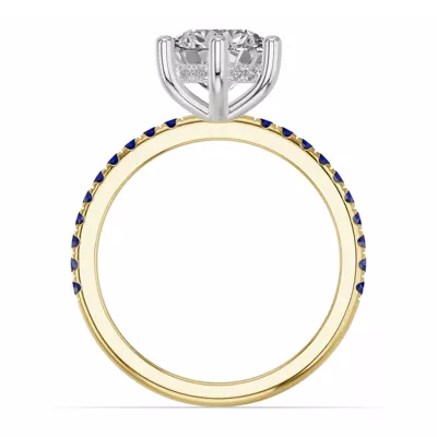 Chroma Blue Sapphire Engagement Ring