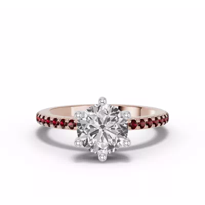 Chroma Garnet Engagement Ring