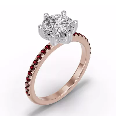 Chroma Garnet Engagement Ring