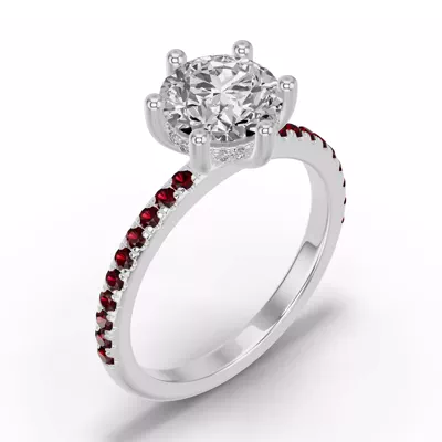 Chroma Garnet Engagement Ring