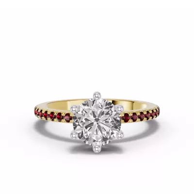 Chroma Garnet Engagement Ring