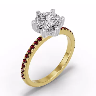 Chroma Garnet Engagement Ring