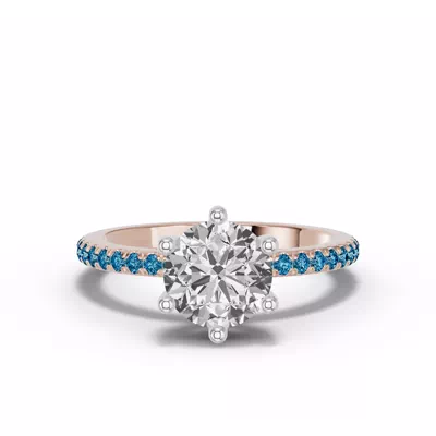 Chroma London Blue Topaz Engagement Ring