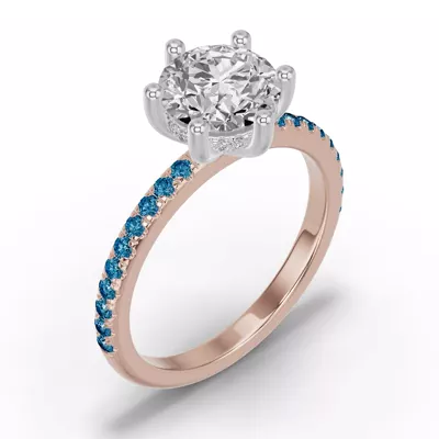 Chroma London Blue Topaz Engagement Ring