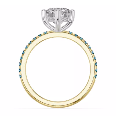 Chroma London Blue Topaz Engagement Ring