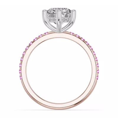 Chroma Pink Sapphire Engagement Ring