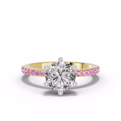 Chroma Pink Sapphire Engagement Ring