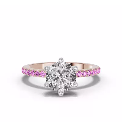 Chroma Pink Sapphire Engagement Ring