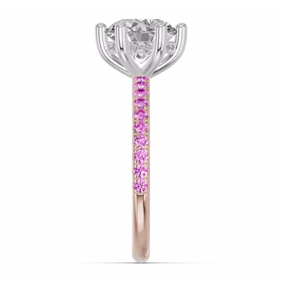 Chroma Pink Sapphire Engagement Ring