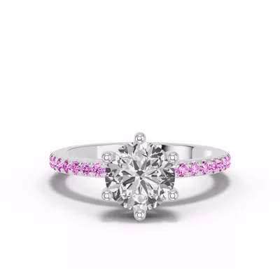 Chroma Pink Sapphire Engagement Ring