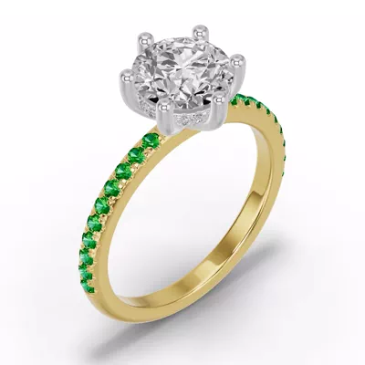 Chroma Tsavorite Engagement Ring