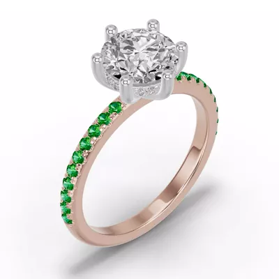 Chroma Tsavorite Engagement Ring