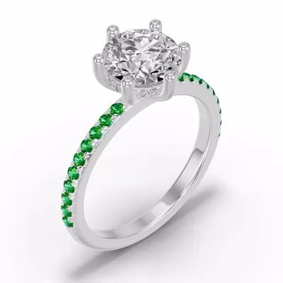 Chroma Tsavorite Engagement Ring