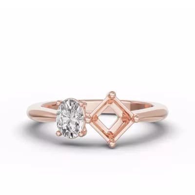 Toi Et Moi Double Oval & Asscher Lab Diamond Ring (Starting at 1.50 ct. tw.)
