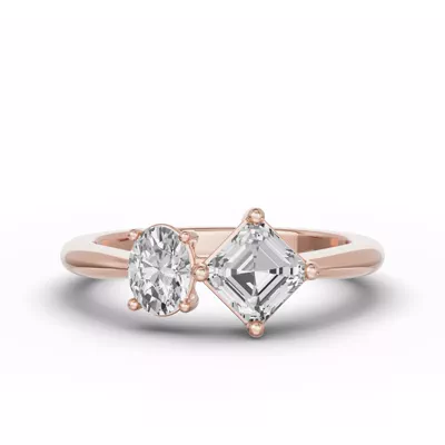 Toi Et Moi Double Oval & Asscher Lab Diamond Ring (Starting at 1.50 ct. tw.)