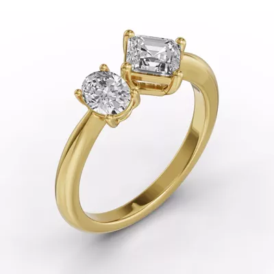 Toi Et Moi Double Oval & Asscher Lab Diamond Ring (Starting at 1.50 ct. tw.)