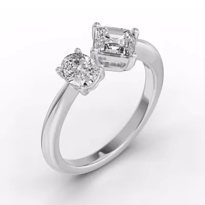 Toi Et Moi Double Oval & Asscher Lab Diamond Ring (Starting at 1.50 ct. tw.)