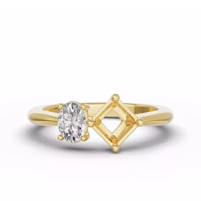 Toi Et Moi Double Oval & Asscher Lab Diamond Ring (Starting at 1.50 ct. tw.)