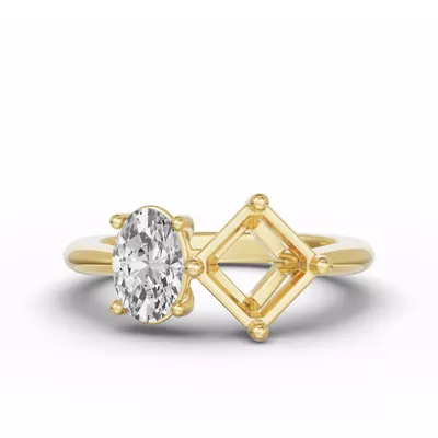 Toi Et Moi Double Oval & Asscher Lab Diamond Ring (Starting at 3.00 ct. tw.)