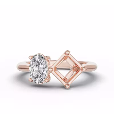 Toi Et Moi Double Oval & Asscher Lab Diamond Ring (Starting at 3.00 ct. tw.)