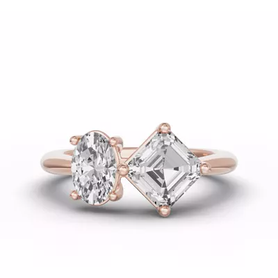 Toi Et Moi Double Oval & Asscher Lab Diamond Ring (Starting at 3.00 ct. tw.)