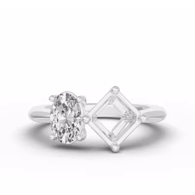 Toi Et Moi Double Oval & Asscher Lab Diamond Ring (Starting at 3.00 ct. tw.)