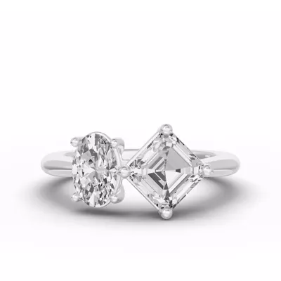 Toi Et Moi Double Oval & Asscher Lab Diamond Ring (Starting at 3.00 ct. tw.)